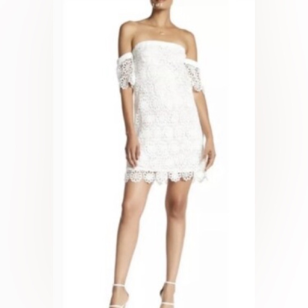 Trina Turk Alejandra Off Shoulder White Dress size 6